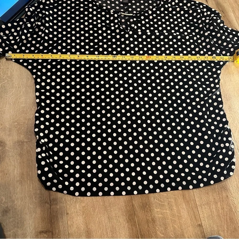 By Design Polka Dot Black Blouse Size XLarge - Picture 8 of 8